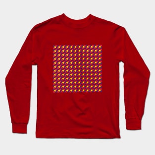 Pattern Tshirt , Colorful tshirt, Geometri Tshirt, Pattern Design Tshirt, Red Tshirt, Blue Tshirt, Aesthetic Long Sleeve T-Shirt